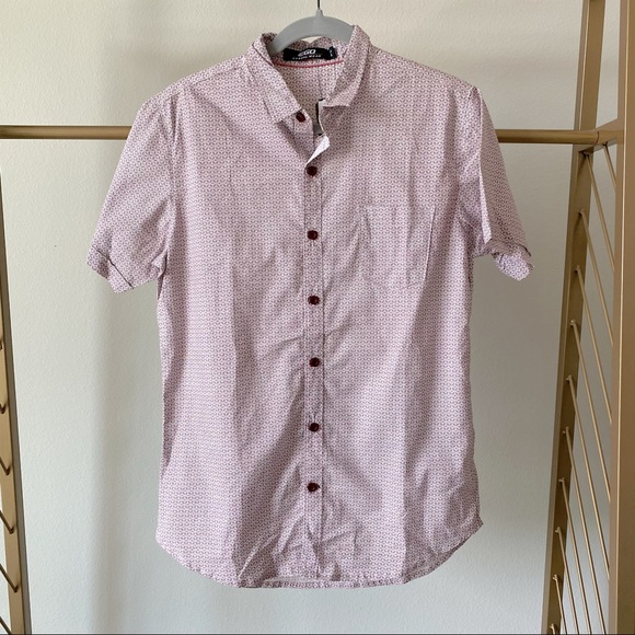 EGO Other - EGO Burgundy Printed Button-Up